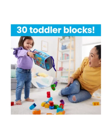 Mega Bloks Set Costruzioni Impara l’Alfabeto con 30 Blocchi Colorati per Bambini 1-5 Anni HRR60 Fisher-Price