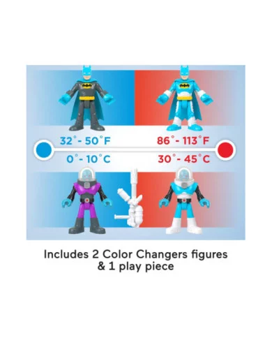 Imaginext DC Super Friends Batman & Mr. Freeze – Set Personaggi con Cambio Colore per Bambini 3+ Anni Fisher-Price