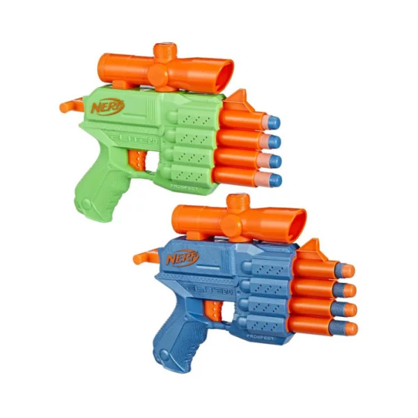 Nerf Elite 2.0 Face Off Target Set – 2 Blaster QS-4 con Bersaglio e 12 Freccette in Schiuma Hasbro 8+ Anni