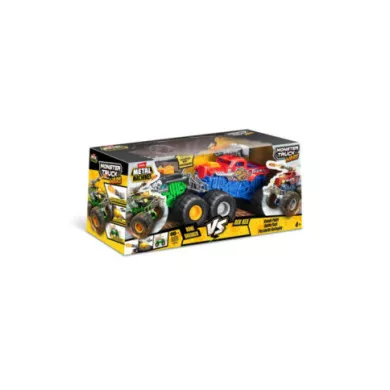 Metal Machine Monster Truck Battle Pack – Set con 2 Camion Giganti 20 cm con Luci, Suoni e Armi Zuru 4+ Anni