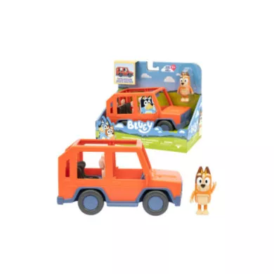 Bluey Heeler Family Road Trip – Auto 4x4 con Personaggio Chilli Incluso, Veicolo Giocattolo per Bambini 3+ Anni