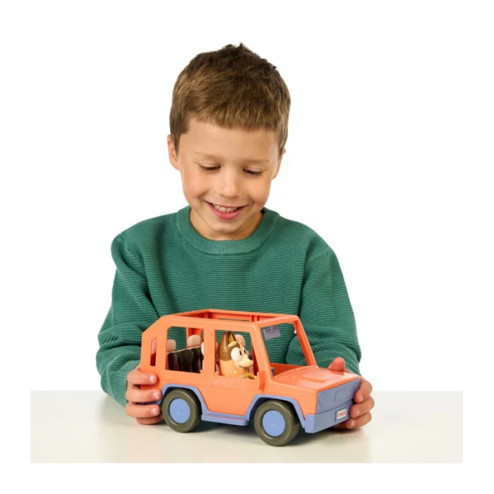 Bluey Heeler Family Road Trip – Auto 4x4 con Personaggio Chilli Incluso, Veicolo Giocattolo per Bambini 3+ Anni