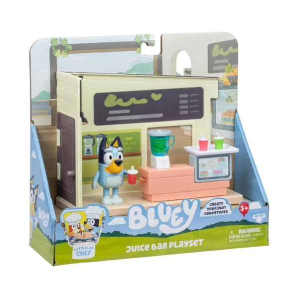 Bluey Juice Bar – Set di Gioco Bar Frutta con Personaggio Bluey, Playset Creativo per Bambini 3+