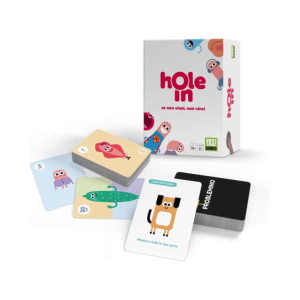 Hole In – Gioco di Carte per Adulti 18+, Party Game Divertente e Ironicamente Strategico Rocco Giocattoli YAS Games
