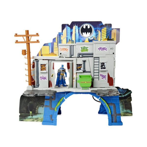Batman 3-in-1 Batcave – Playset con 3 Livelli e Personaggio Esclusivo di Batman 4+ Anni Spin Master