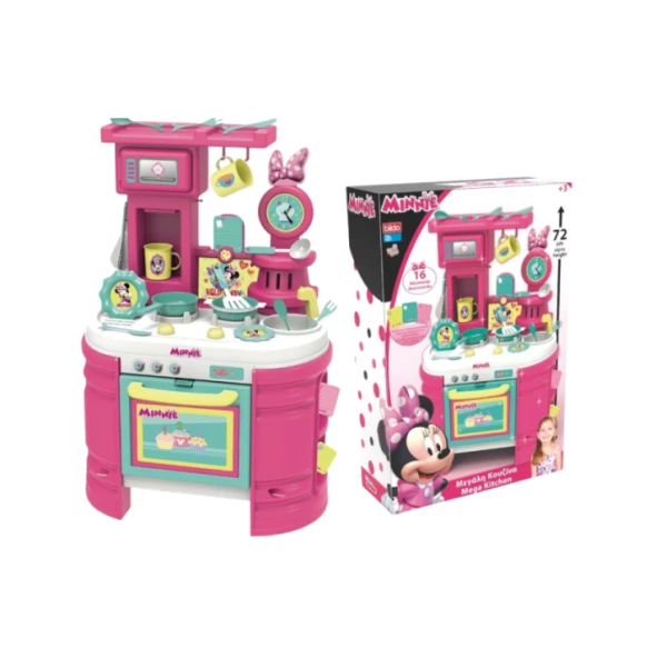 Cucina Minnie con 16 Accessori – Grande Cucina Giocattolo per Bambine 3+ Anni Bildo 72 cm