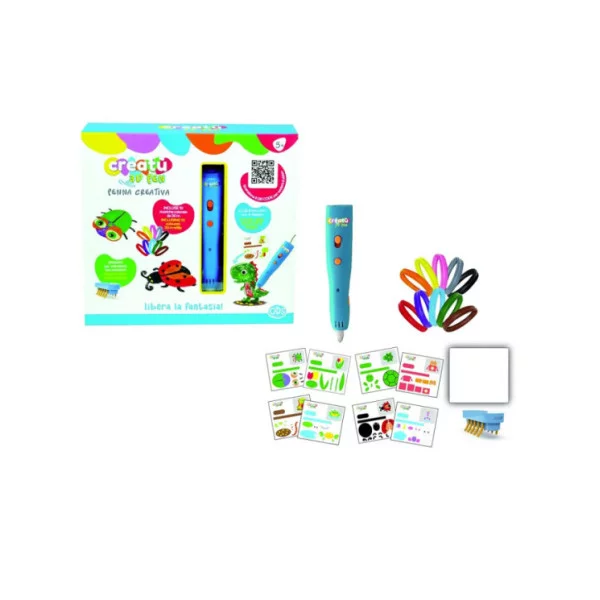 Penna 3D Creatù con Accessori – Kit Creativo per Bambini con 10 Ricariche e Motore ODS