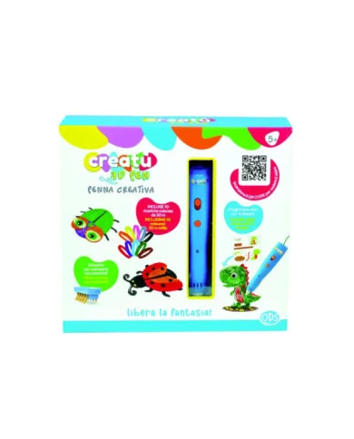 Penna 3D Creatù con Accessori – Kit Creativo per Bambini con 10 Ricariche e Motore ODS