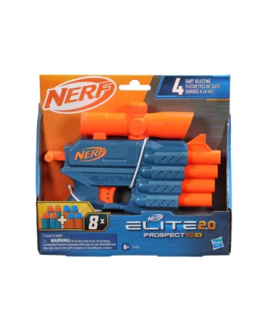 Nerf Elite 2.0 Prospect QS-4 Blaster – Pistola Lancia Dardi con 8 Dardi Originali e Mirino Integrato Hasbro
