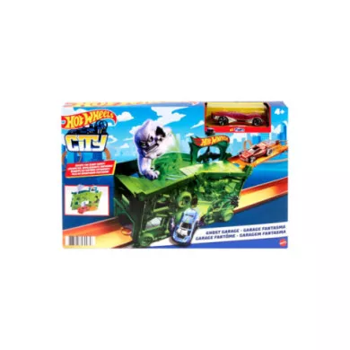 Hot Wheels City Ghost Garage – Playset con Auto Inclusa e Garage Fantasma per Bambini 4+ Anni Mattel