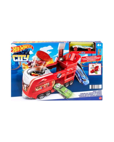 Hot Wheels City Dine & Dash – Playset Camion Fast Food con Auto Inclusa per Bambini 4+ Anni Mattel