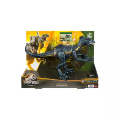 Jurassic World Indoraptor Cerca e Attacca – Dinosauro Articolato con Luci, Suoni e Attrezzatura di Tracciamento Mattel 4+ Anni