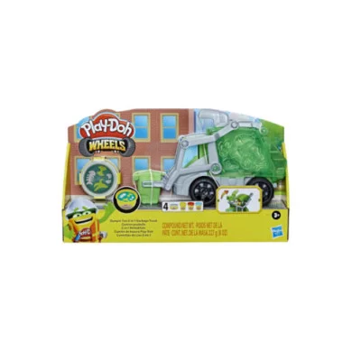 Play-Doh Wheels Camion dei Rifiuti 2 in 1 – Set Pasta Modellabile con 3 Vasetti e Accessori Hasbro 3+ Anni
