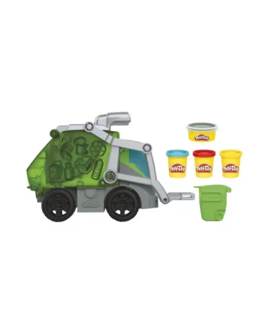 Play-Doh Wheels Camion dei Rifiuti 2 in 1 – Set Pasta Modellabile con 3 Vasetti e Accessori Hasbro 3+ Anni