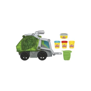 Play-Doh Wheels Camion dei Rifiuti 2 in 1 – Set Pasta Modellabile con 3 Vasetti e Accessori Hasbro 3+ Anni