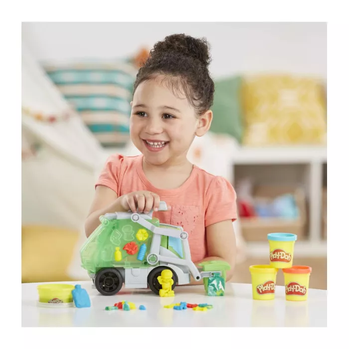 Play-Doh Wheels Camion dei Rifiuti 2 in 1 – Set Pasta Modellabile con 3 Vasetti e Accessori Hasbro 3+ Anni