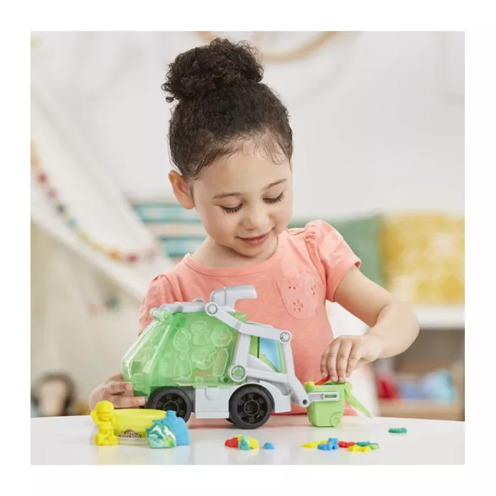 Play-Doh Wheels Camion dei Rifiuti 2 in 1 – Set Pasta Modellabile con 3 Vasetti e Accessori Hasbro 3+ Anni