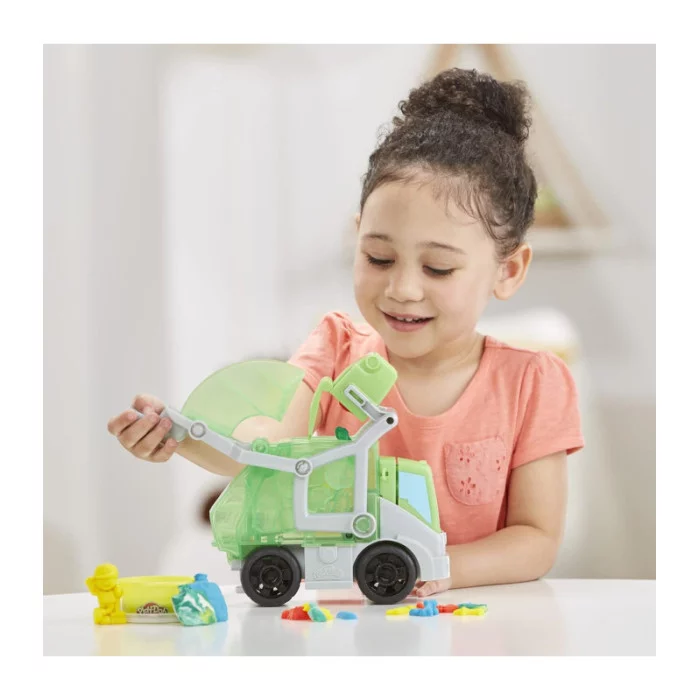 Play-Doh Wheels Camion dei Rifiuti 2 in 1 – Set Pasta Modellabile con 3 Vasetti e Accessori Hasbro 3+ Anni