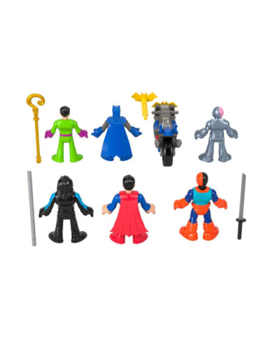 Imaginext DC Super Friends Set Deluxe – 6 Personaggi con Accessori e Power Pad per Missili Fisher-Price 3+ Anni