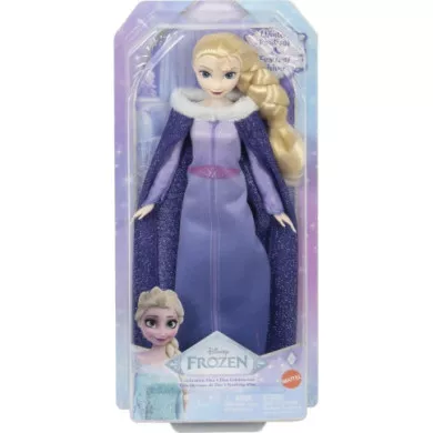 Disney Frozen Elsa Real Abito da Ballo – Bambola con Mantello Scintillante e Scarpe Rimovibili 3+ Anni