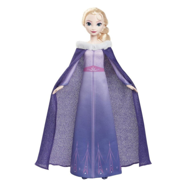 Disney Frozen Elsa Real Abito da Ballo – Bambola con Mantello Scintillante e Scarpe Rimovibili 3+ Anni