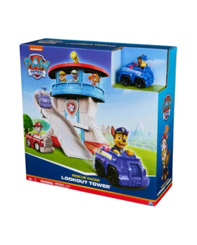 Paw Patrol Mini Quartier Generale – Torre con Pista e Veicolo di Chase in Scala 1:55 Spin Master 3+ Anni