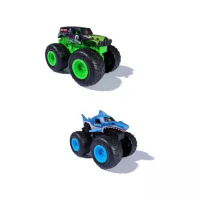Monster Jam Camion 1:24 con Luci e Suoni – Grave Digger o Megalodon Spin Master 3+ Anni (Modello Casuale)
