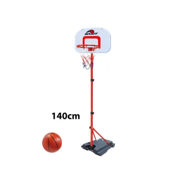 Canestro Basket per Bambini 140 cm – Gioco da Esterno con Palla Inclusa e Base Stabile