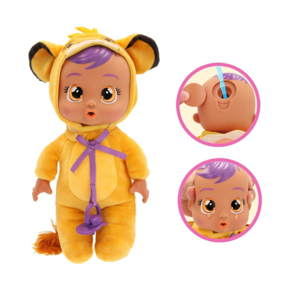 Cry Babies Tiny Cuddles Simba – Bambola Morbida di Peluche Disney Il Re Leone che Piange Lacrime Vere 18+ Mesi