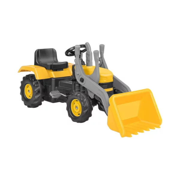 Trattore a Pedali Giallo con Escavatore Funzionante per Bambini 3+ Anni Dolu 41314