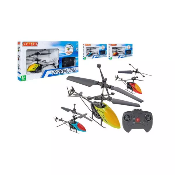 Spidko Elicottero Radiocomandato Tango K28 – Mini Drone IR con Luci LED Ricaricabile, Colori Casuali