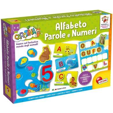 Gioco Carotina Maxi Alfabeto Parole e Numeri Lisciani Giochi