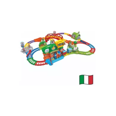 Pista Trenino Elettrico Vroom Vroom Go – Avventure in Treno con Ostacoli e Zone Magiche, 1-5 Anni VTech