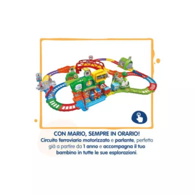 Pista Trenino Elettrico Vroom Vroom Go – Avventure in Treno con Ostacoli e Zone Magiche, 1-5 Anni VTech