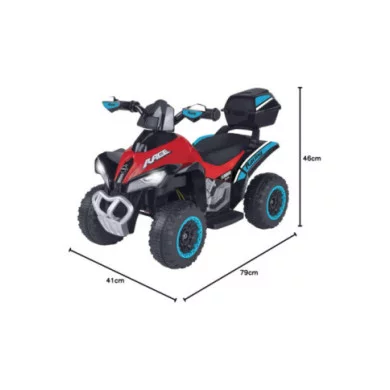 Quad Elettrico 6V 4.5Ah per Bambini – Veicolo Giocattolo 3+ Anni Rosso