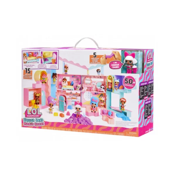 L.O.L. Surprise Squish Sand Magic House – Casa delle Bambole con Squish Sand, Accessori e Bambola Inclusa 4+ Anni