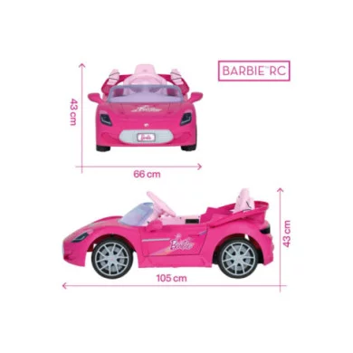 Auto Elettrica Barbie 12V Sportiva – Macchina Rosa con Telecomando Genitori, Luci LED, Porte Apribili, 3+ Anni Peg Perego