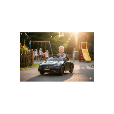Macchina Elettrica Mercedes CLE53 12V Nera – Auto Sportiva per Bambini con Telecomando, Sedile in Pelle, Luci LED, 3+ Anni