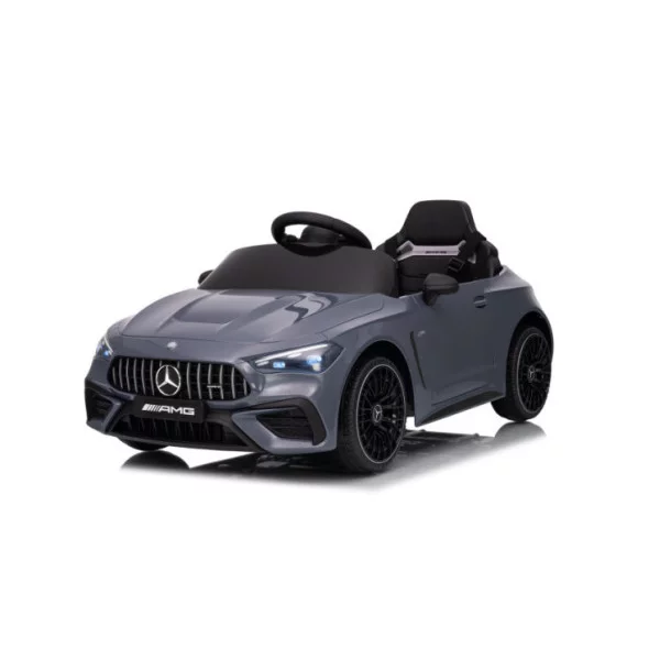 Macchina Elettrica Mercedes CLE53 12V Grigia – Auto Sportiva per Bambini con Telecomando, Sedile in Pelle, Luci LED, 3+ Anni