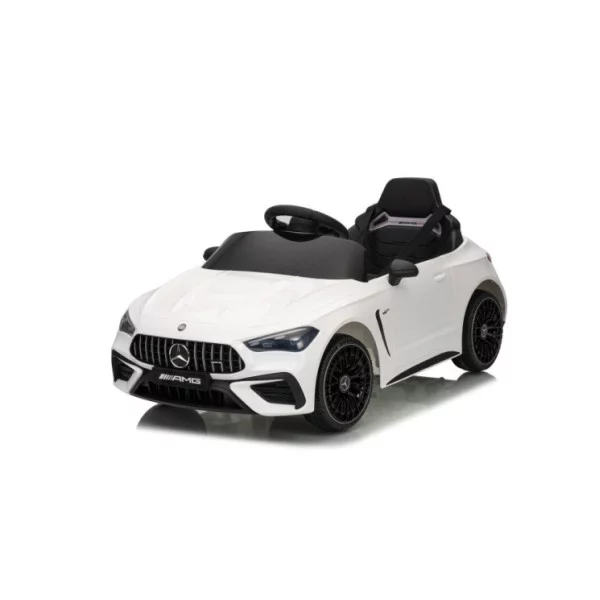 Macchina Elettrica Mercedes CLE53 12V Bianca – Auto Sportiva per Bambini con Telecomando, Sedile in Pelle, Luci LED, 3+ Anni