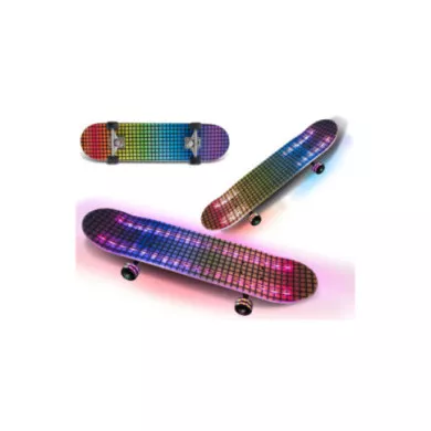 Skateboard con Luci Teorema – Tavola Luminosa con Ruote LED per Bambini 6+ Anni