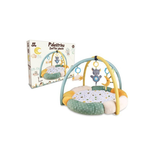 Palestrina Neonato Super Soft – Tappeto Gioco Morbido con Giochi Pensili e Archetti Teorema GoGo 0+ Mesi