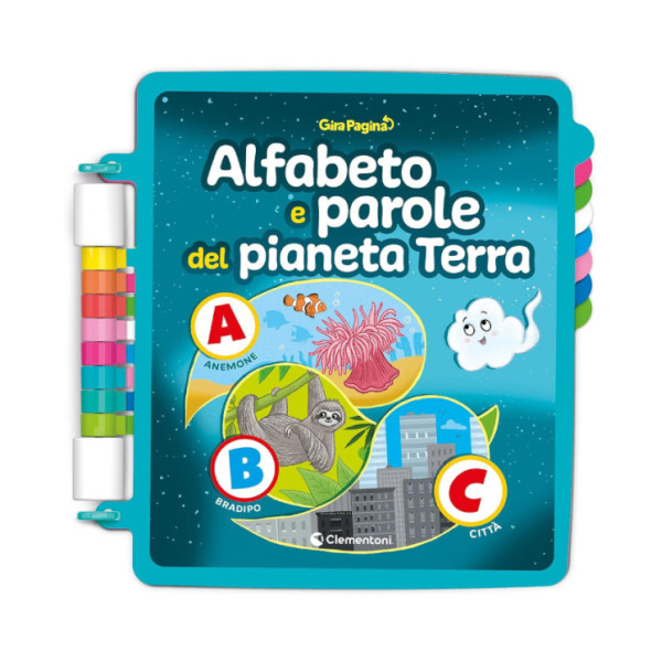 Sapientino GiraPagina – Libro Interattivo Alfabeto e Parole del Pianeta Terra 4-6 Anni Clementoni