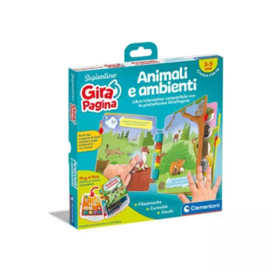 Sapientino GiraPagina – Libro Interattivo Animali e Ambienti 3-5 Anni Clementoni