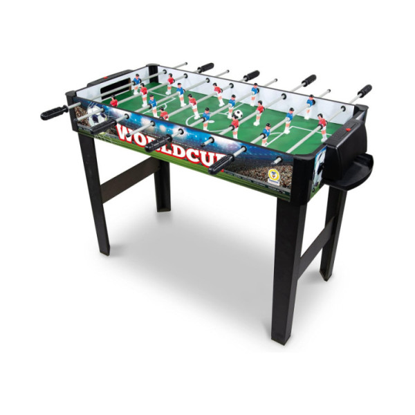 Calcio Balilla Worldcup – Biliardino da Casa 62 cm con 2 Palline e Segnapunti, Gioco per Adulti e Bambini