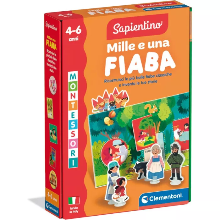 Flashcard Montessori Mille e una Fiaba – Carte Educative 4-6 Anni per Costruire Storie, Sapientino Clementoni