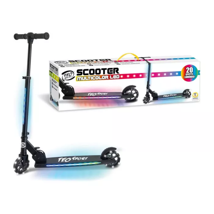 Monopattino 2 Ruote LED per Bambini – In Alluminio, Pieghevole, Altezza Regolabile 5+ Anni