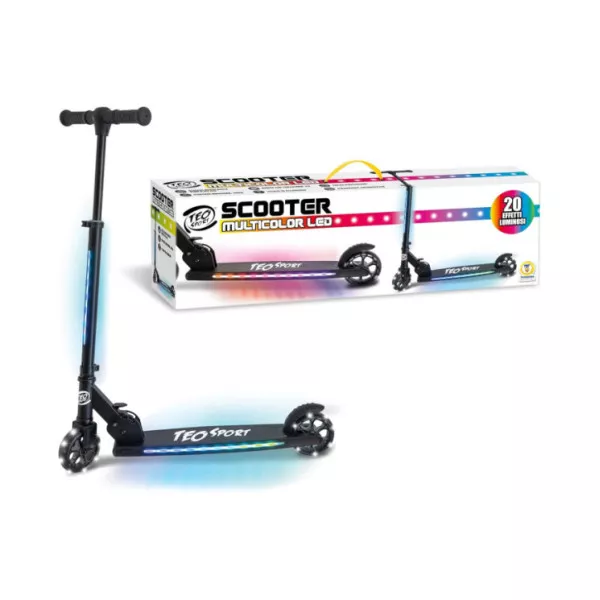 Monopattino 2 Ruote LED per Bambini – In Alluminio, Pieghevole, Altezza Regolabile 5+ Anni