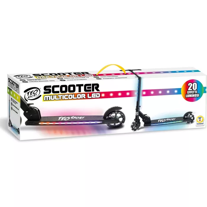 Monopattino 2 Ruote LED per Bambini – In Alluminio, Pieghevole, Altezza Regolabile 5+ Anni