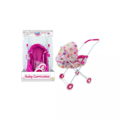 Carrozzina per Bambole Leggera e Pieghevole – Passeggino Giocattolo con Cappotta 67 cm 3+ Anni